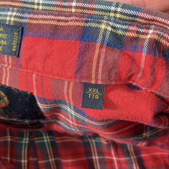 Vintage Viyella Shirt Mens XXL Plaid Tartan Button Front Cotton Wool Made Canada - Picture 3 of 6